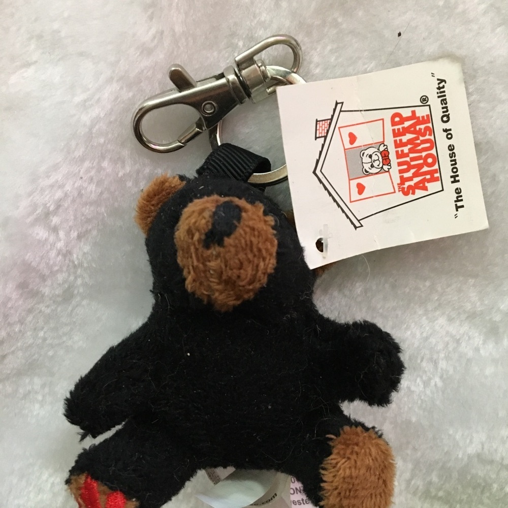 Black and Brown Bear Keychain by Stuffed Animal House